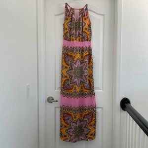 Ali & Kris Long Sleeveless Dress Satin Multicolor Size 6